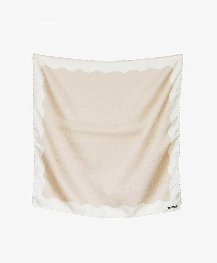 Damen BEMBIEN M Tzen, H Te & Schals | Seiden-Foulard "Boule Scarf" - Beige / Creme