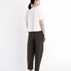 Damen 7115 by Szeki Unterteile | Stoffhose Elastic Pull-Up Trouser - Gauze Edition - Olivgr N