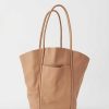 Damen Are Studio Taschen | Schultertasche Fan - Leder, Hellbraun