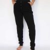 Damen DONNI. Unterteile | Trainerhose Thermal Henley Sweatpant Aus Baumwolle - Schwarz