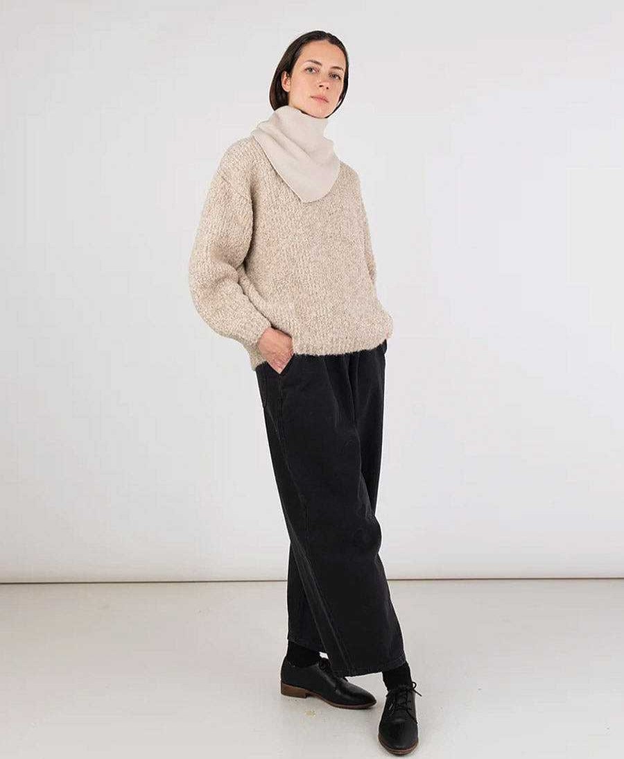 Damen Micaela Greg Oberteile | Strickpullover Twist Sweater - Oatmeal