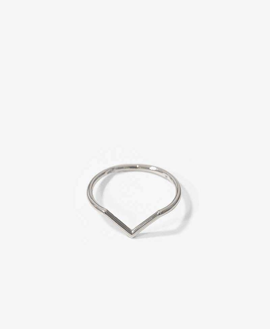 Damen V Design Lab Fingerringe | V Ring Mit Weissgold Vergoldet