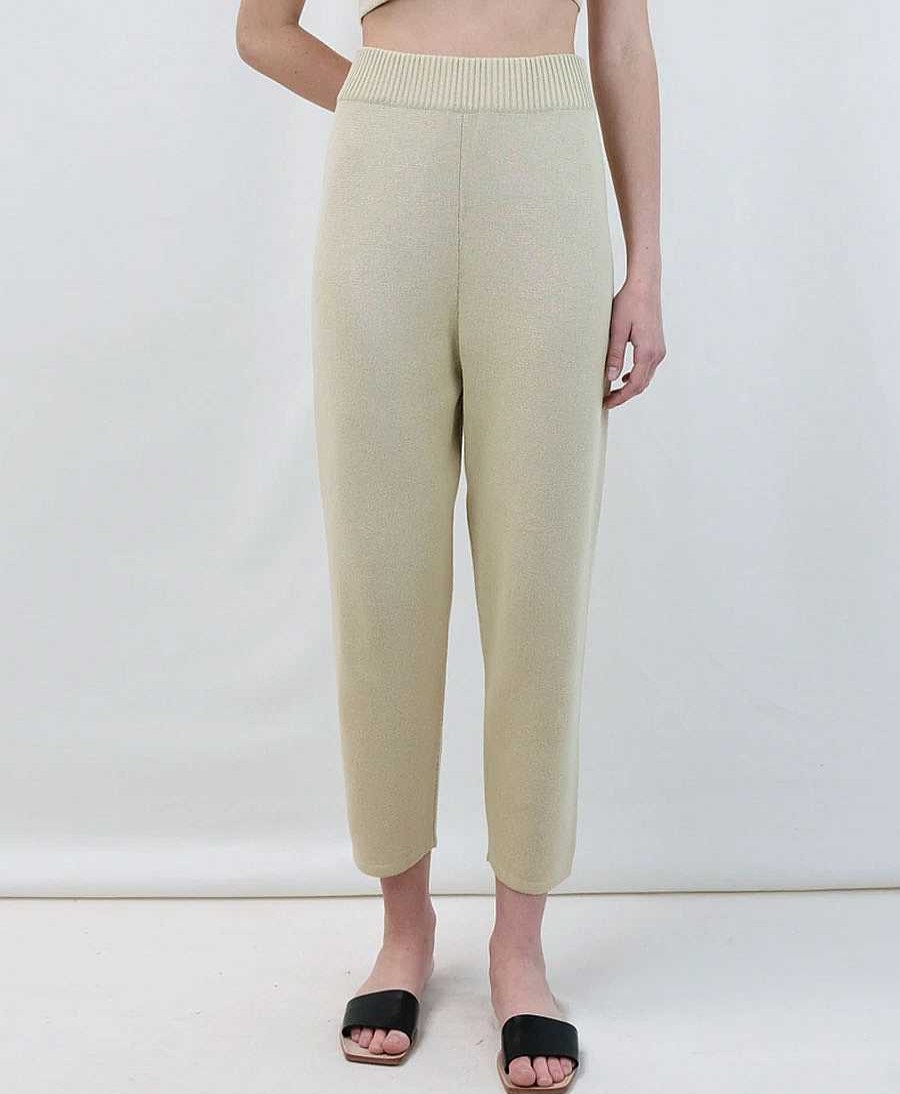 Damen Micaela Greg Unterteile | Strickhose - Knit Trouser Straw