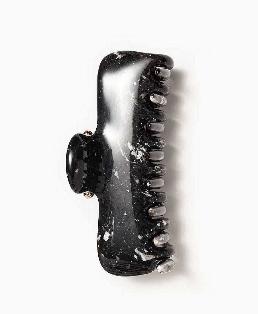 Damen UNDO Haaraccessoires | Grosse Haarklammer - Black Marble Claw Clip