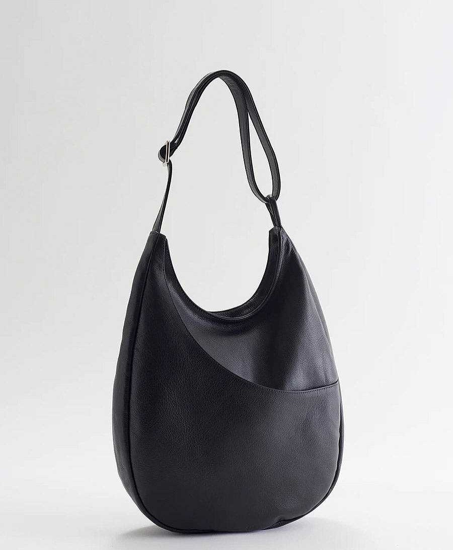 Damen Are Studio Taschen | Grosse Schultertasche Gala - Leder, Schwarz