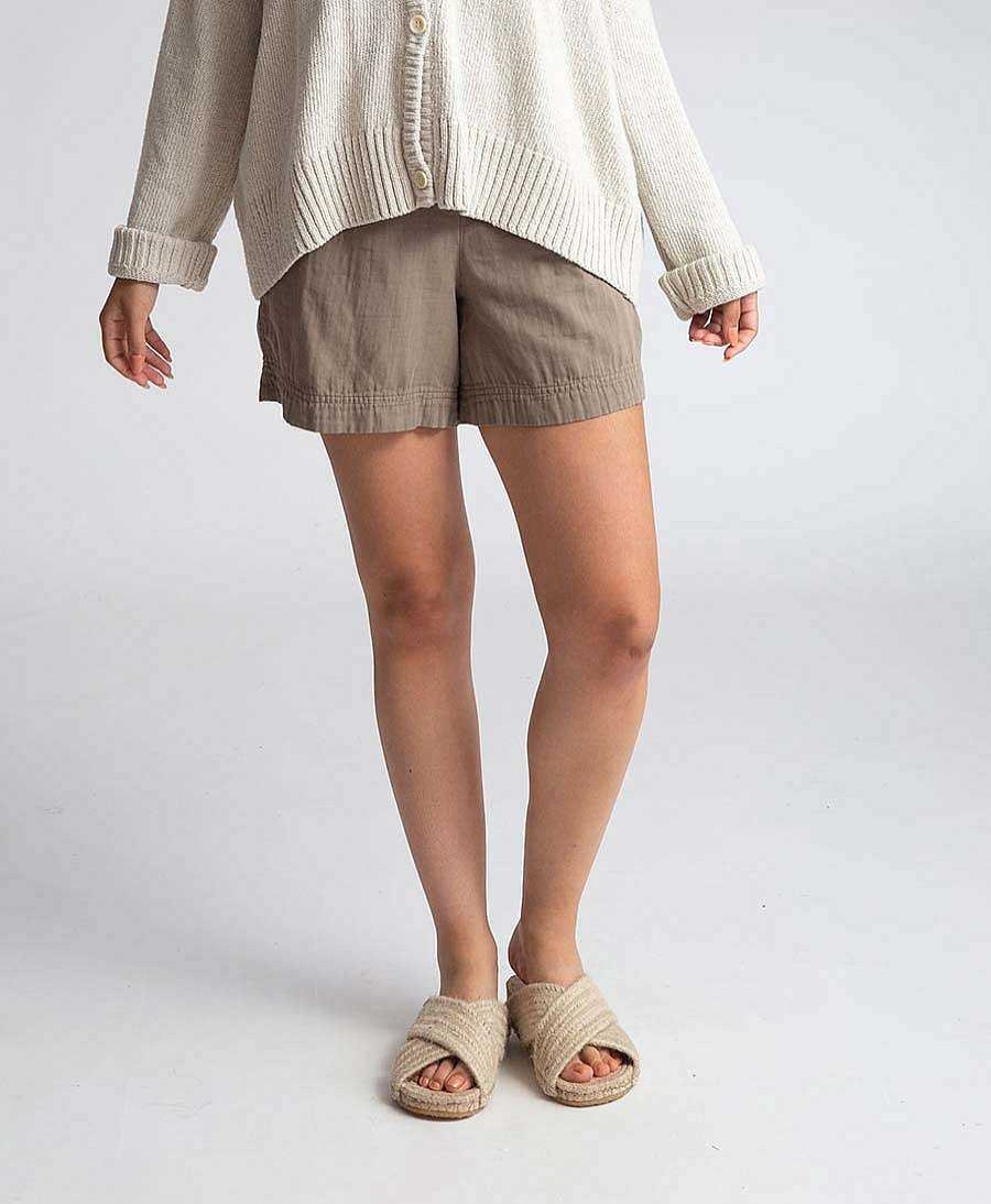 Damen Beaumont Organic Unterteile | Gilma Shorts Aus Bio-Baumwolle - Taupe