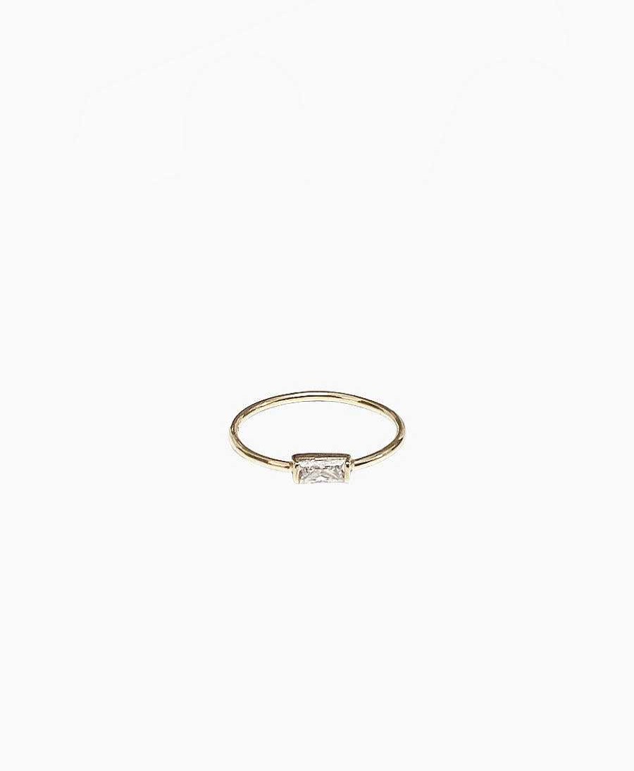 Damen Wild Fawn Fingerringe | Fingerring Gold "Rectangle Gemstone Ring"