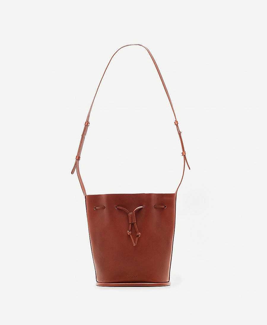 Damen Balagan Taschen | Bucket Bag Aus Leder "Dli" - Braun