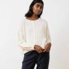 Damen JUNGLE FOLK Oberteile | Babyalpaka Cardigan Rapha - Ungef Rbtes Creme