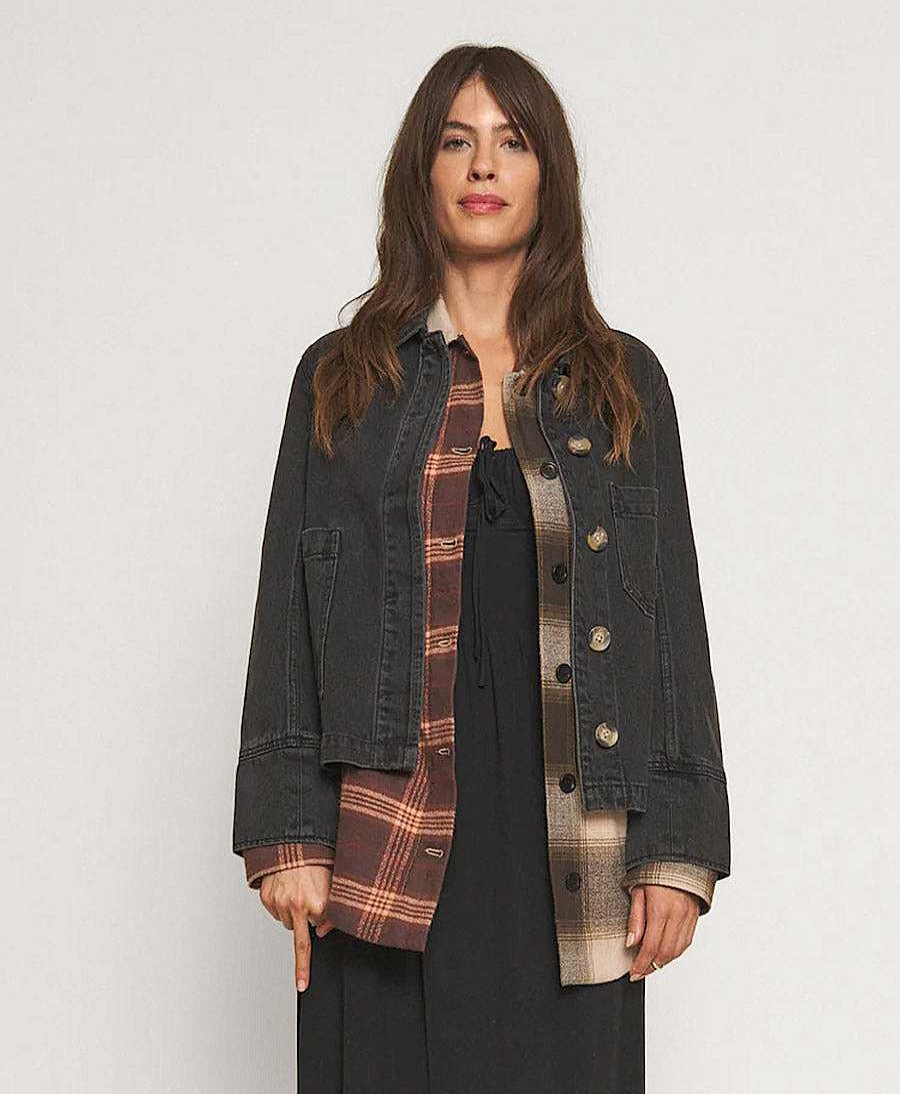 Damen Whimsy + Row M Ntel & Jacken | Denim Jacke Hayden - Vintage Black