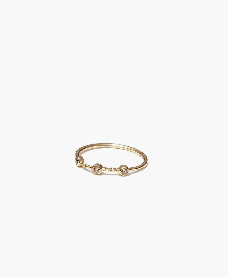 Damen MIMI ET TOI Fingerringe | Fingerring Mit Drei Eingefassten Steinen - Soins Zircon