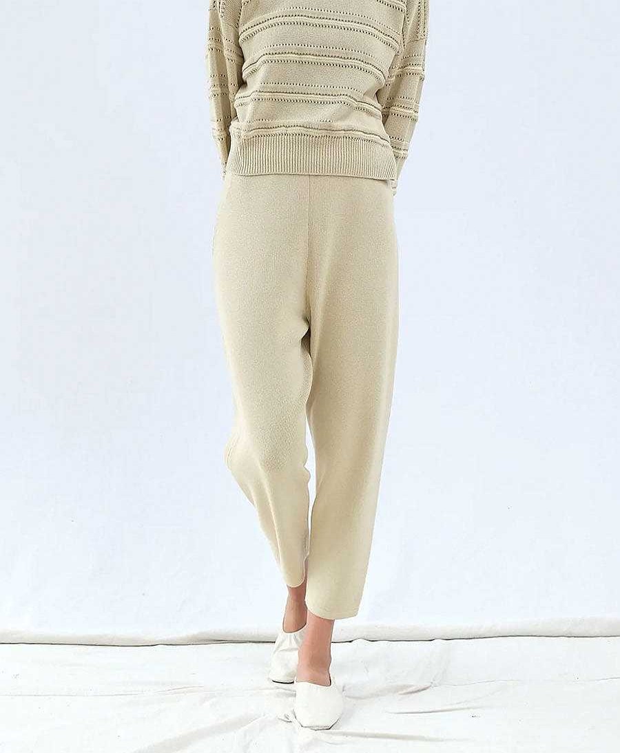 Damen Micaela Greg Unterteile | Strickhose - Knit Trouser Straw