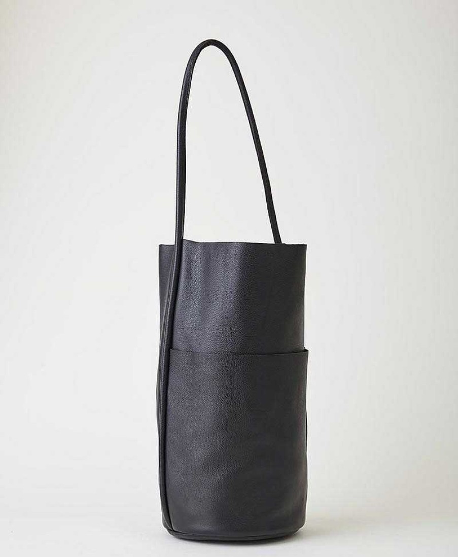 Damen Are Studio Taschen | Schultertasche Buoy - Leder, Schwarz