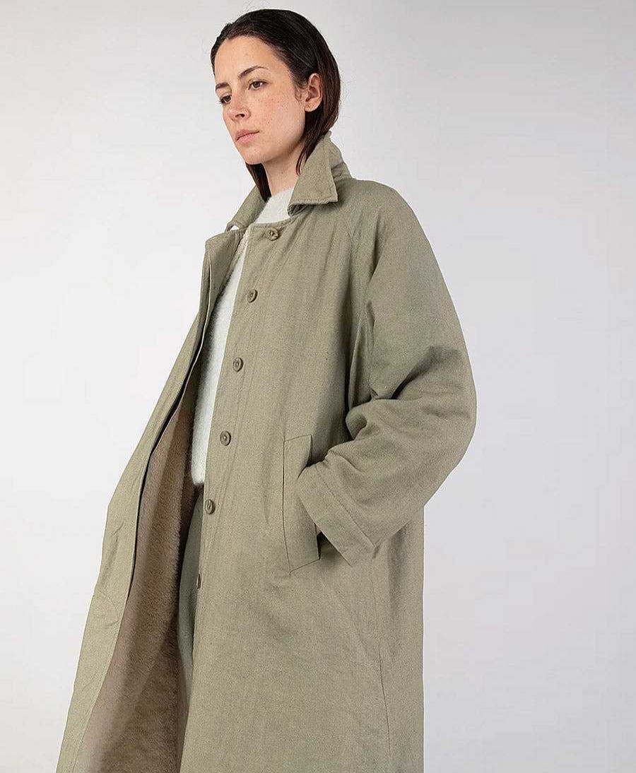 Damen Micaela Greg M Ntel & Jacken | Mantel - Jade Sherpa Lined Trench