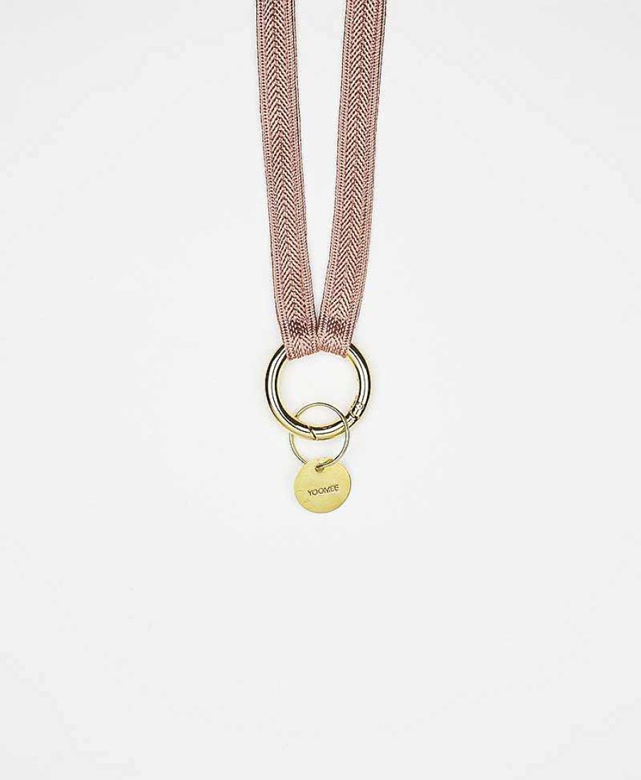 Lifestyle YOOMEE Organisation | Schl Sselband Vergoldeter Karabiner - Juicy Peach