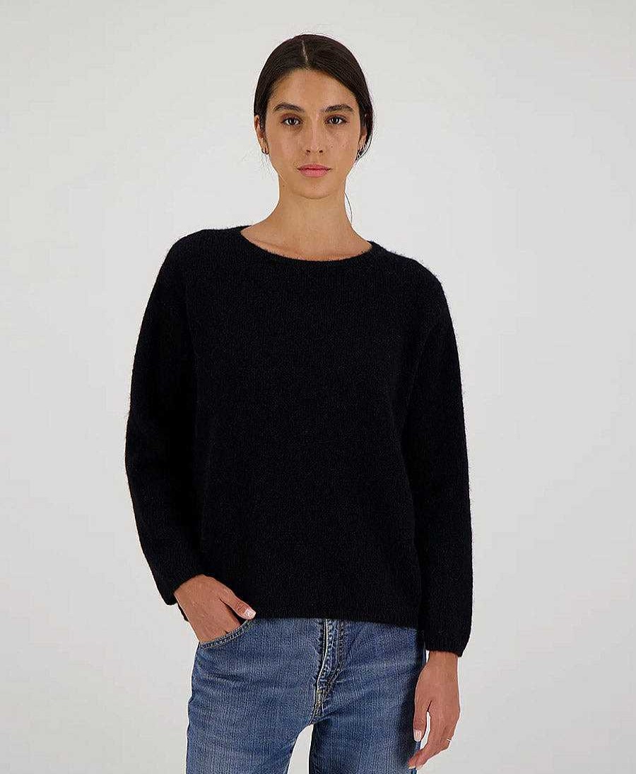 Damen Les Racines du Ciel Oberteile | Strickpullover Aurore - Schwarz