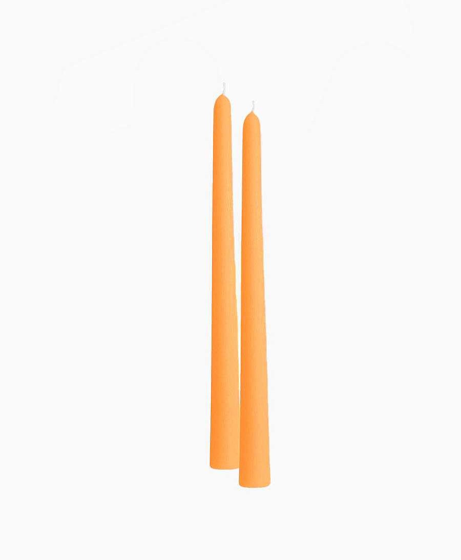 Lifestyle dellaemmi Raumdekoration | The Minimalistics "Orange" - 2Er Set Kerzen Aus Lokalem Rapswachs