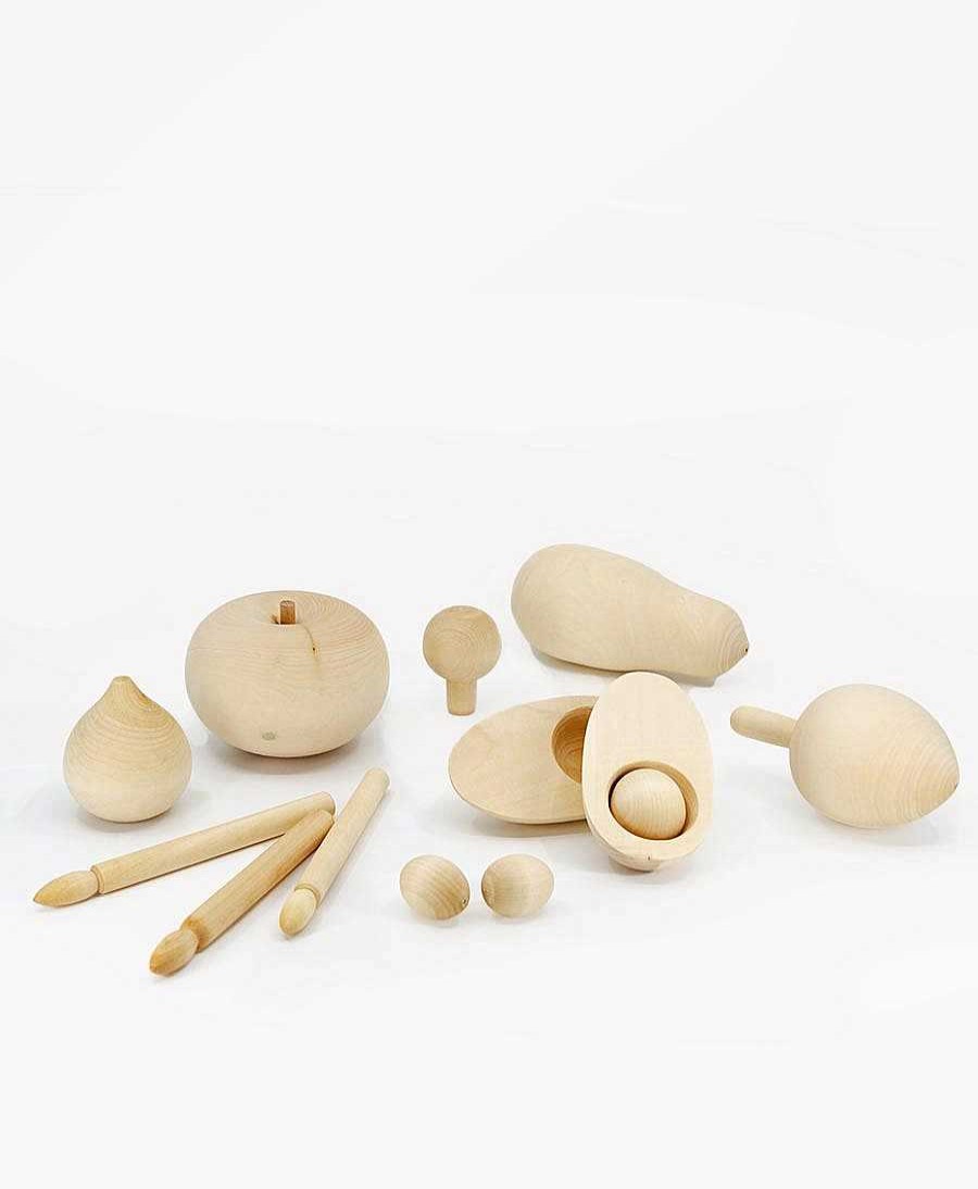 Kinder Raduga Grez Spielzeug | Holzspielzeug Gem Se-Set "Vegetables Vol 2 Natural" Ungef Rbt