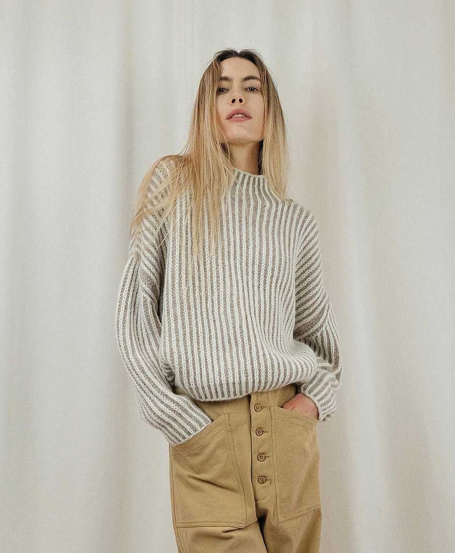 Damen Micaela Greg Oberteile | Strickpullover - Ines Sweater Oatmeal