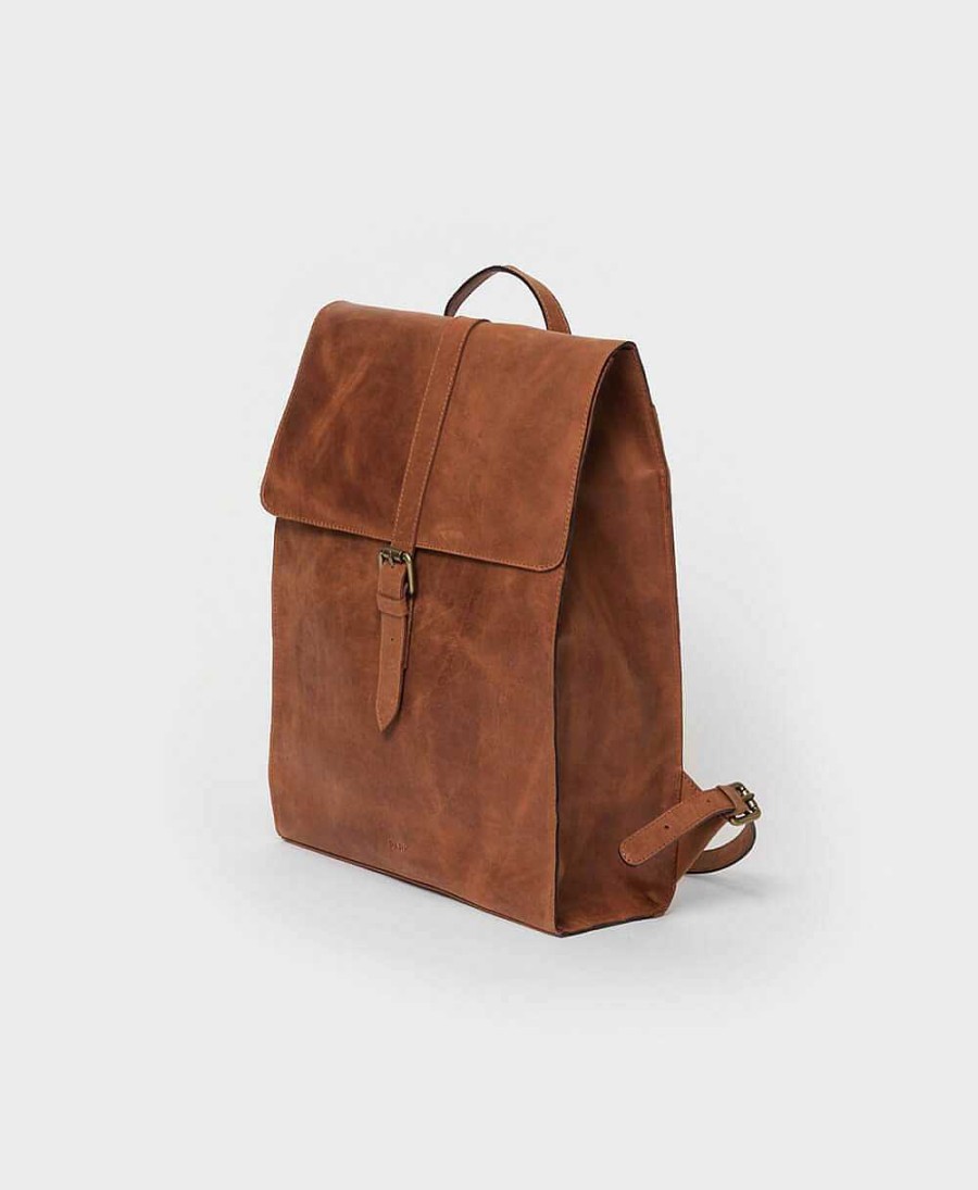 Herren PARK Taschen & Rucks Cke | Rucksack Aus Weichem Rindsleder Braun