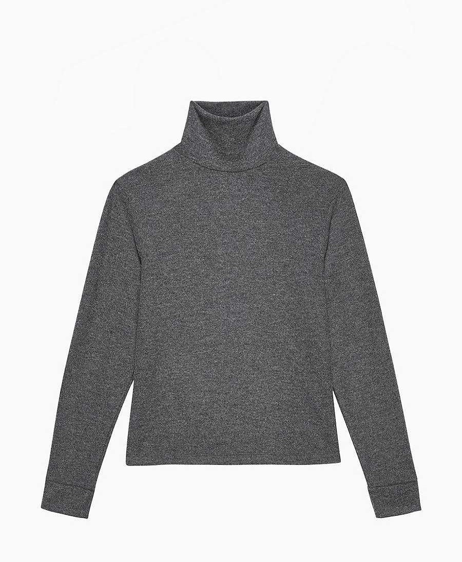 Damen DONNI. Oberteile | Rollkragenpullover Sweater - Dunkelgrau