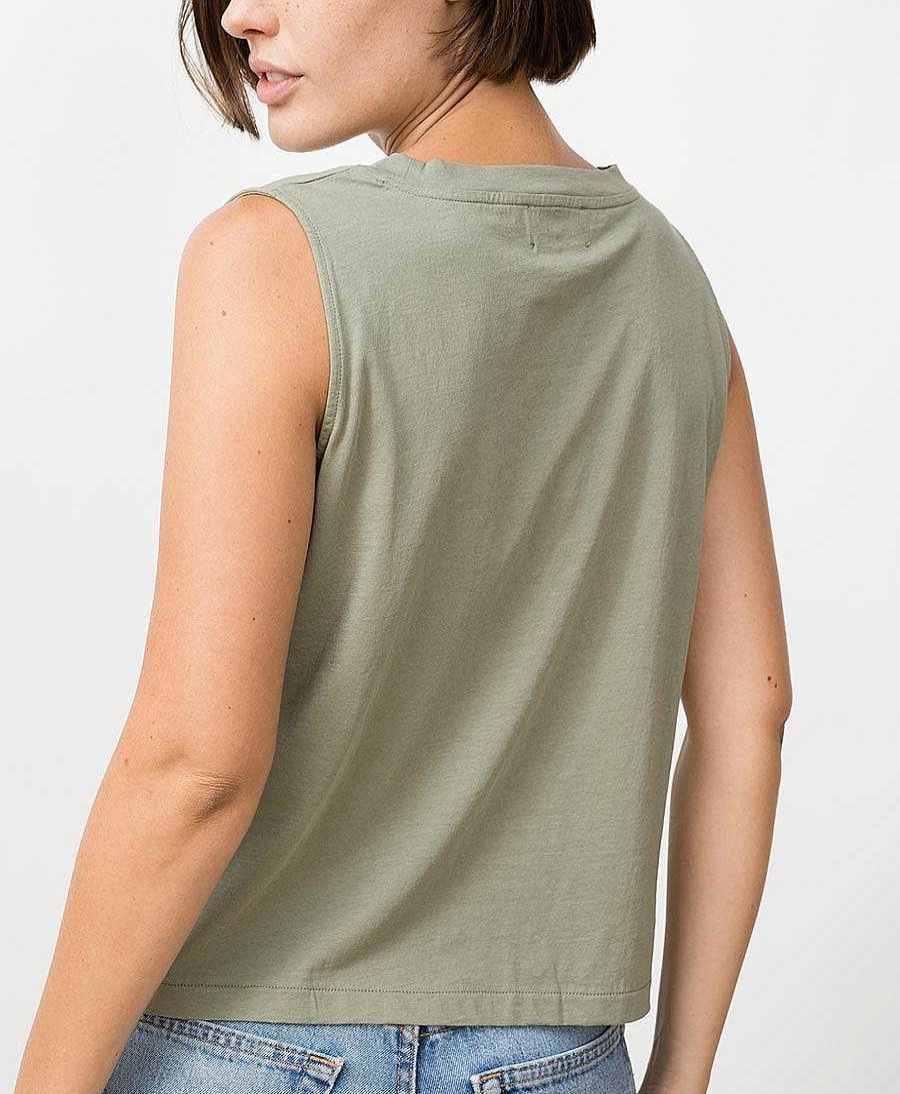 Damen JUNGLE FOLK Oberteile | Pocket Tee Lima - Pastellgr N / Almond Green