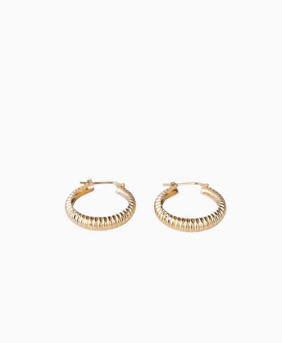 Damen V Design Lab Ohrringe | Savoy Midi Hoops - Ohrringe Vergoldet