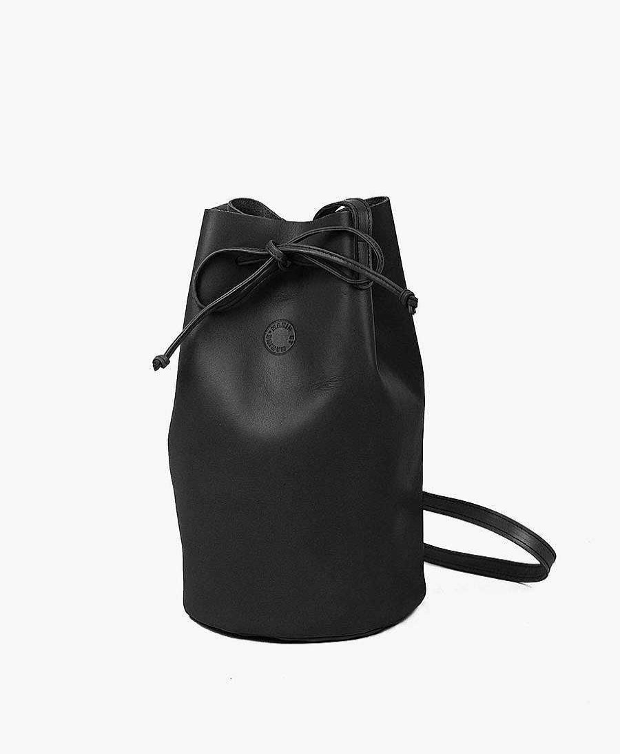 Damen Marin et Marine Taschen | Bucket Bag Aus Leder - Schwarz