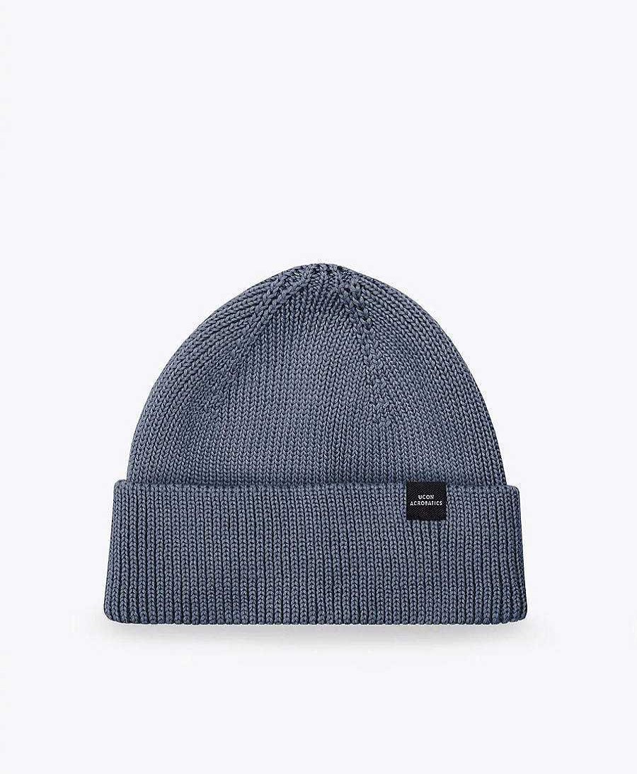 Herren Ucon Acrobatics M Tzen & Schals | Vegane M Tze "Mika Low Beanie" Steel Blue / Blau