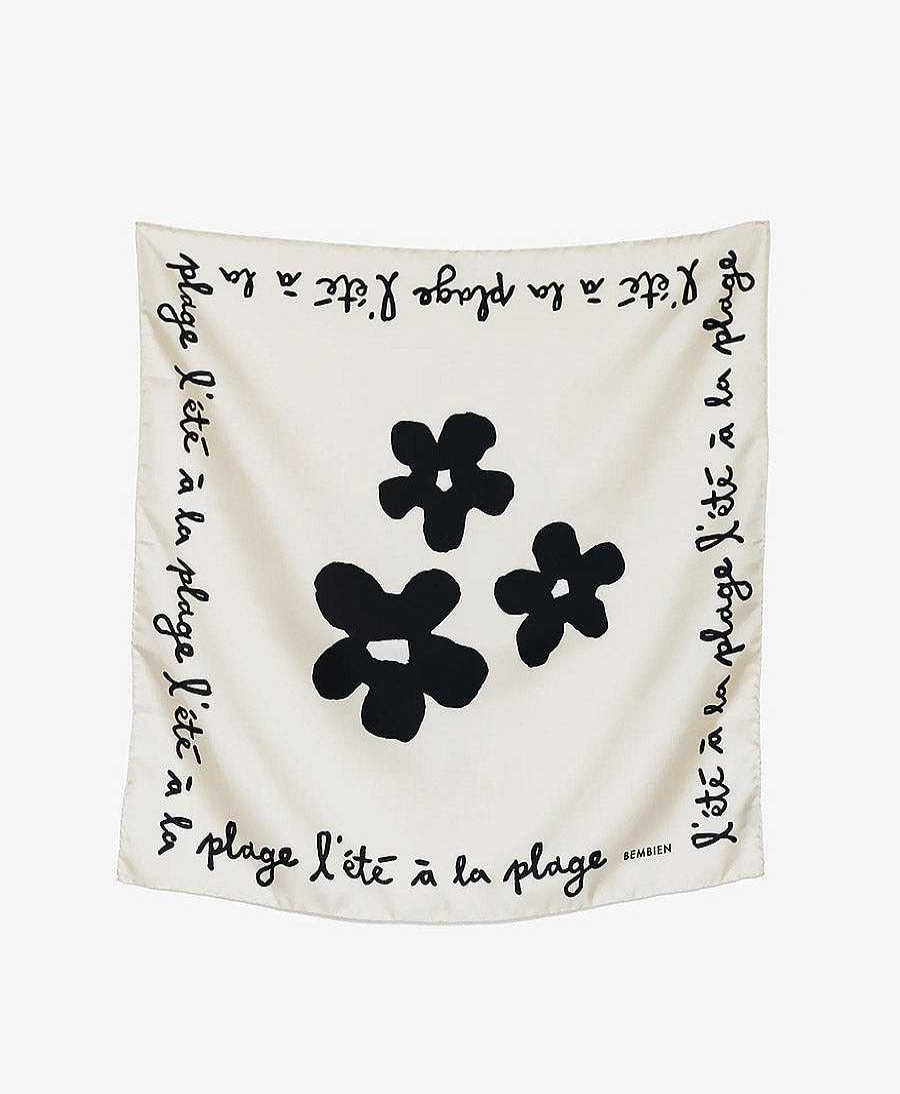 Damen BEMBIEN M Tzen, H Te & Schals | Seiden-Foulard "L' T La Plage Scarf" - Cream