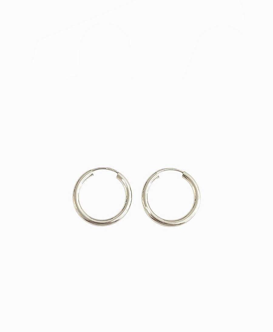 Damen Clomes Ohrringe | Breite Creolen 20Mm - Sterling Silber