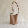 Damen Tigre de Salon Taschen | Coraje Kleine Bucket Bag Aus Leder - Natur