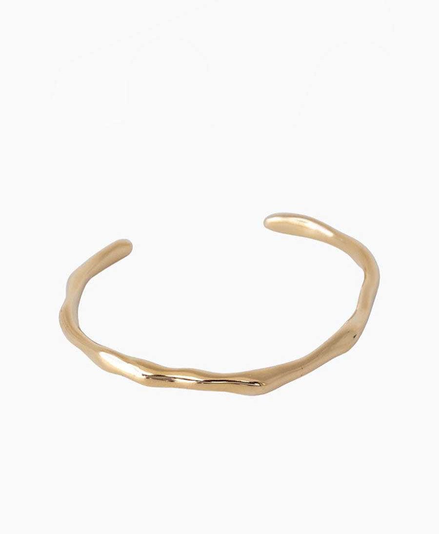 Damen BAIUSHKI Bracelet & Armringe | Armreif "Lumi" Cuff Aus Sterling Silber, Vergoldet