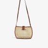 Damen BEMBIEN Taschen | Gewebte Umh Ngetasche "Paola" - Sienna - Rattan Und Leder